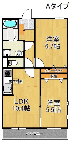エテルノ貝塚A・B 間取り