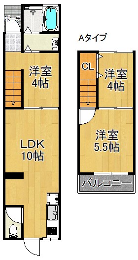 住之江3丁目貸家 間取り