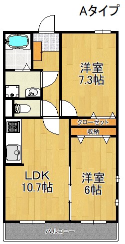 エテルノ貝塚A・B 間取り