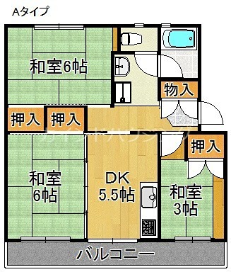 佐野湊団地２号棟 間取り