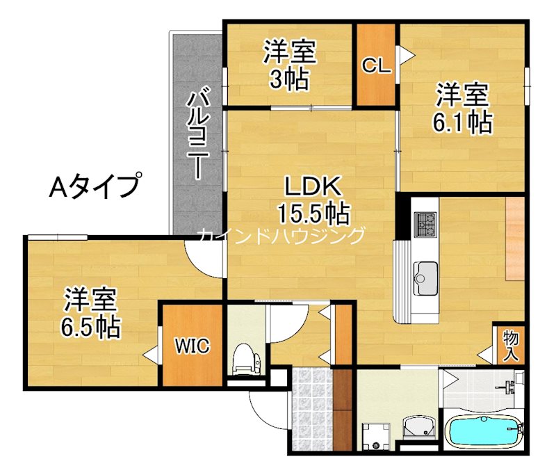 Clashist清水丘 West 間取り