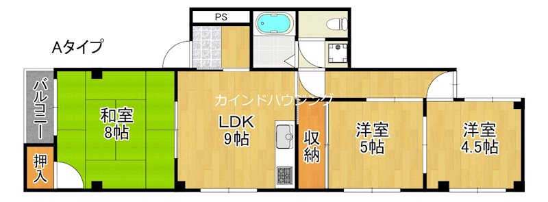 ライフ遠里小野 間取り