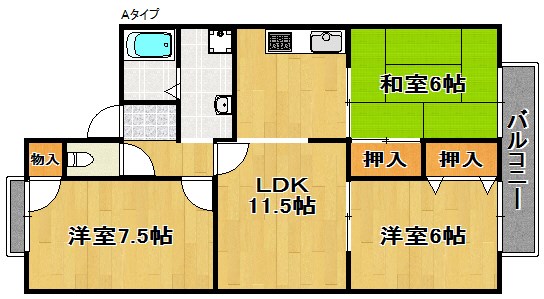 シャイニーシバタⅡ 間取り
