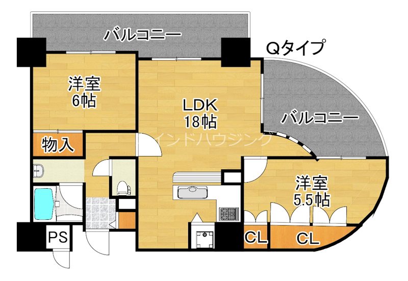 フェルザ住之江公園 間取り