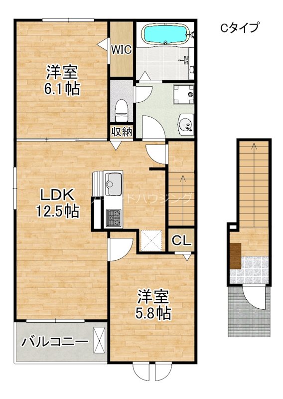 RUSH・BLOOM上瓦屋Ⅰ 間取り