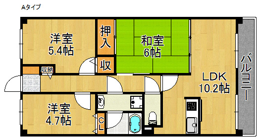 サンモリッツ日根野 間取り