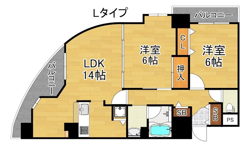 フェルザ住之江公園 間取り