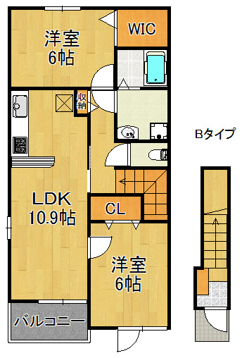 ウェストリヴァー和泉鳥取 間取り