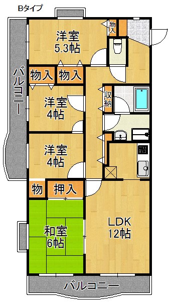 グリーンパーク樽井 間取り