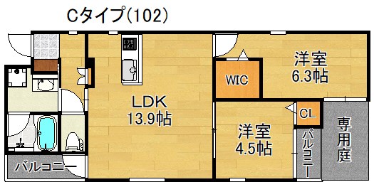ステディ帝塚山 間取り