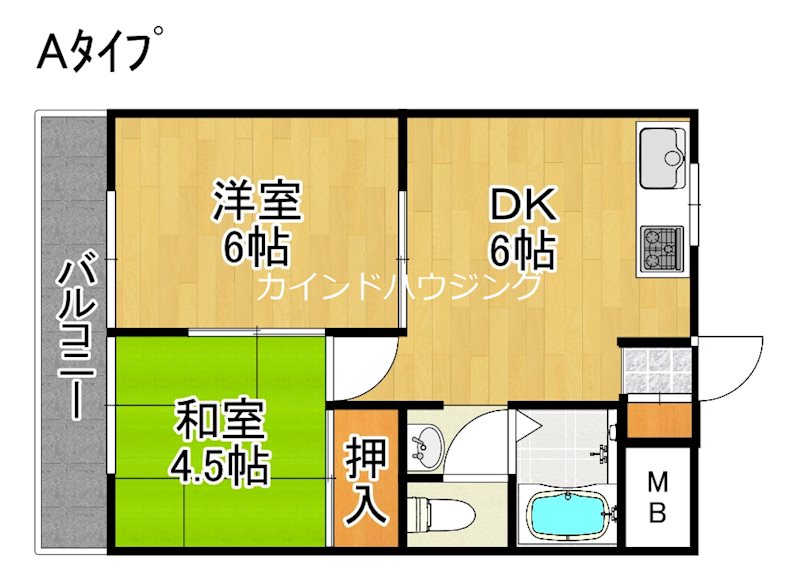 大阪府大阪市住之江区粉浜１丁目 間取り
