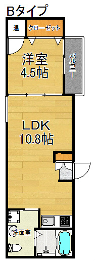 Fメゾン北加賀屋Ⅳ番館  間取り