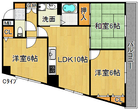 ロジュマン泉佐野 間取り