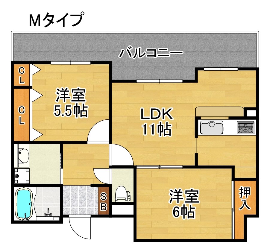フェルザ住之江公園 間取り