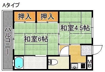 ビレッジハウス久保１・２・３号棟 間取り