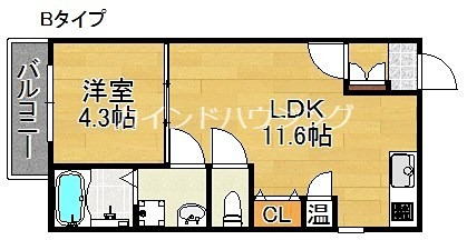 F maison SQUAREⅢ番館  間取り