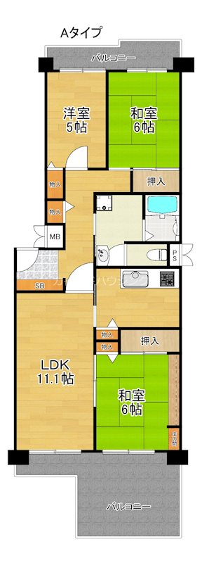 南港コープうしお21号棟 間取り