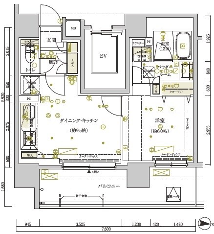 メインステージ両国Ⅱ 間取り