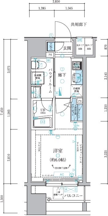 メインステージ平和島Ⅱ 間取り