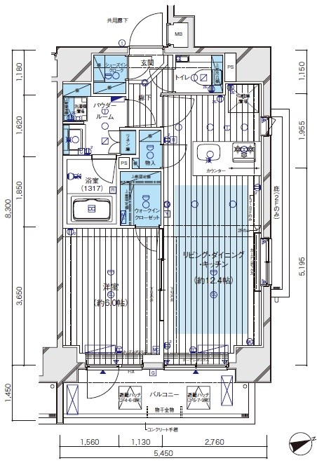 メインステージ北千住Ⅵ 間取り