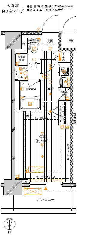 メインステージ大森北 間取り