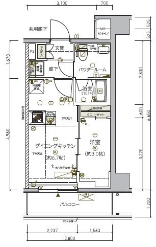 メインステージ南砂町 間取り