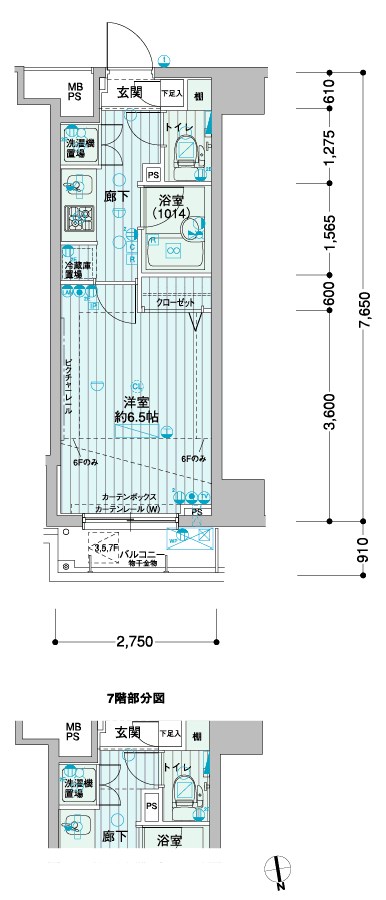 メインステージ浜松町 間取り