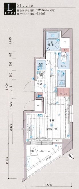 メインステージ五反田駅前 間取り