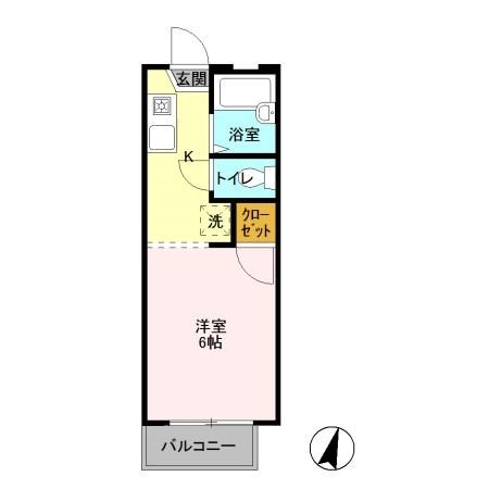 パルサイエンス 206号室 間取り