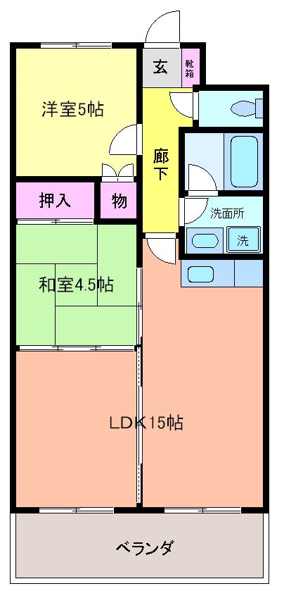 グレースヴィラ 203号室 間取り