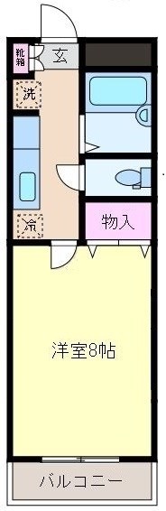 ルミエールせきば 105号室 間取り
