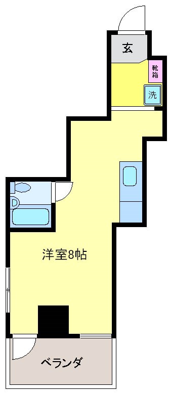 穂高第2ブラザーズ柏 0901号室 間取り