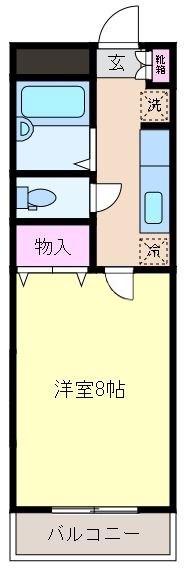 ルミエールせきば 203号室 間取り