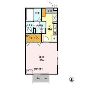 セジュールＳＡ 201号室 間取り