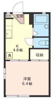グリーンハイツオカダ 106号室 間取り