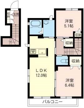 エクセランＣ 201号室 間取り