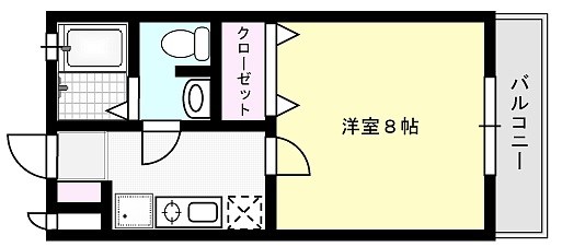 ビームⅡ 101号室 間取り