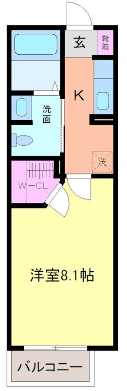 シャーメゾンＫ 103号室 間取り