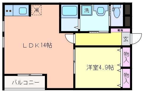 リッツハウス 203号室 間取り