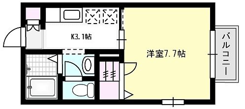 エスポワール 102号室 間取り