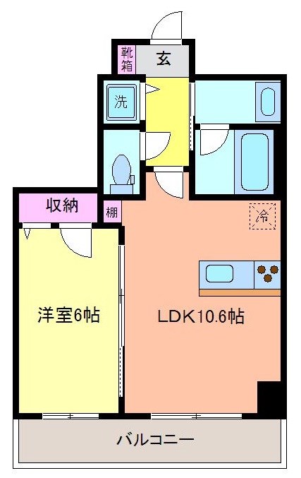 ルシエル 703号室 間取り