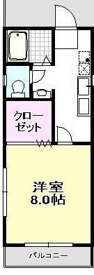 ビームⅧ 308号室 間取り