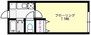 メゾン貝塚 102号室 間取り