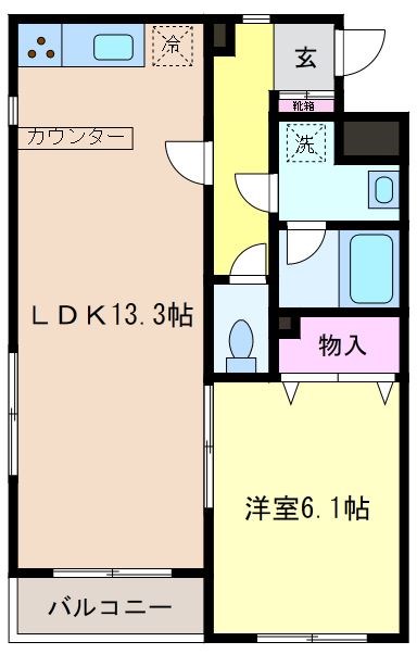ベッラプリーモ 203号室 間取り