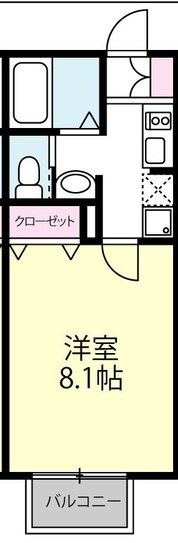 シャルル・エルミート 102号室 間取り