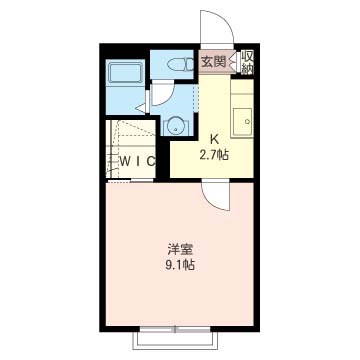 クレスト・Ⅱ 201号室 間取り