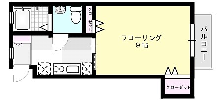 ビームⅢ&acute; 205号室 間取り