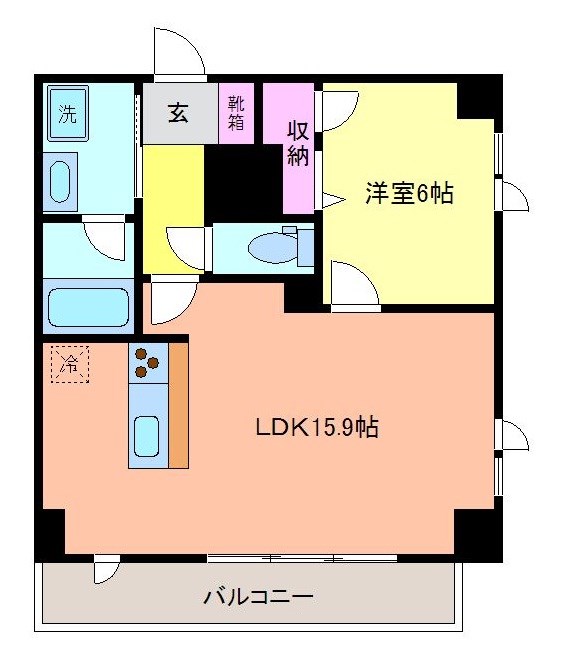 ルシエル 404号室 間取り