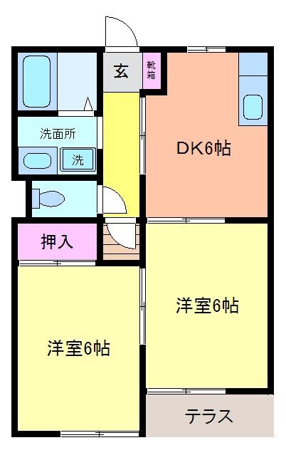アティアス千代田 107号室 間取り