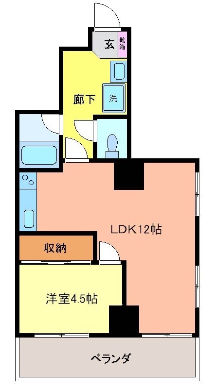 穂高第2ブラザーズ柏 0903号室 間取り